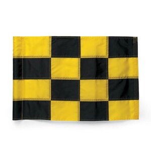 Tube Style Flag 200 Denier Nylon Black & Yellow Checkered 14 in. x 20 in. (9/pk)