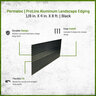 Permaloc Proline Aluminum Landscape Edging Black Duraflex 1/8 in. X 4 in. X 8 ft. w/ 3 Stakes