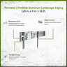 Permaloc ProSlide Aluminum Landscape Edging Mill Finish 1/8 in. x 4 in. x 16 ft.