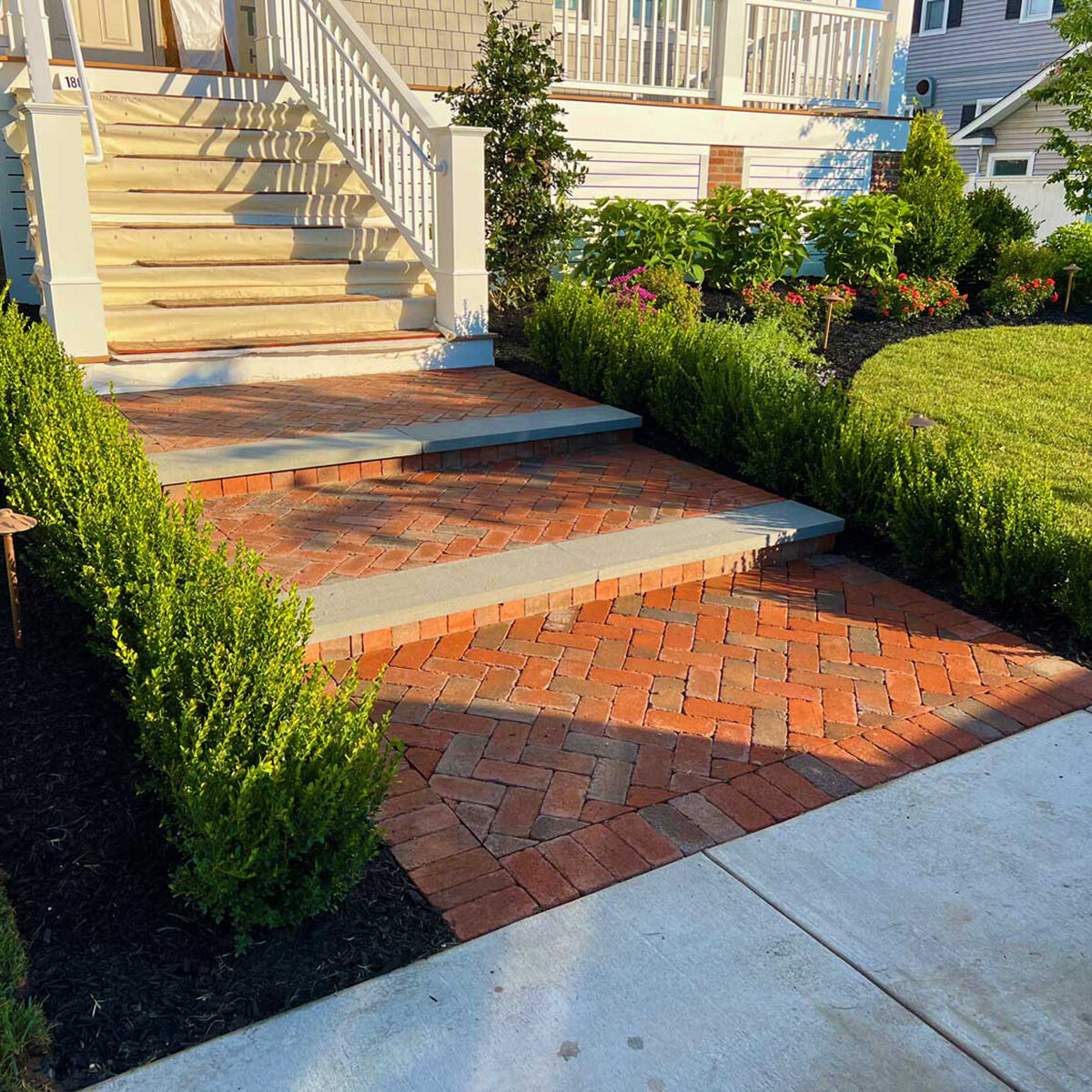 Pine Hall Rumbled Paver Full Range Red Flash 4 in. x 8 in. x 2-1/4 in ...