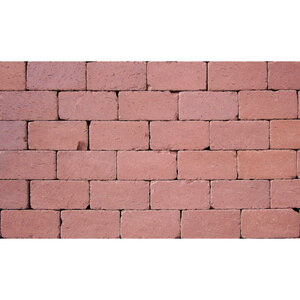 Pine Hall Rumbled Paver Red 4 in. x 8 in. x 2-1/4 in. (104 sq. ft./pallet)
