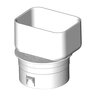 Polylok Downspout Offset 3 in. x 4 in. x 4 in. White