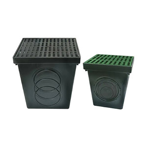 Polylok 9 in.x9 in. Catch Basin & Green Grate Kit