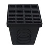 Polylok 12 in. Square Plastic Grate (Black)