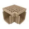 Polylok 5 in. Trench Drain 90 Deg Elbow (Tan)
