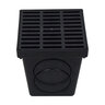 Polylok 9 in. Square Plastic Grate (Black)