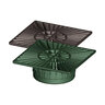 Polylok 6 in. Square Plastic Grate (Green)