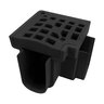 Polylok 3 in. Trench Drain 90 Deg Elbow & Grate (Black)