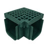 Polylok 5 in. Trench Drain 90 Deg Elbow (Green)