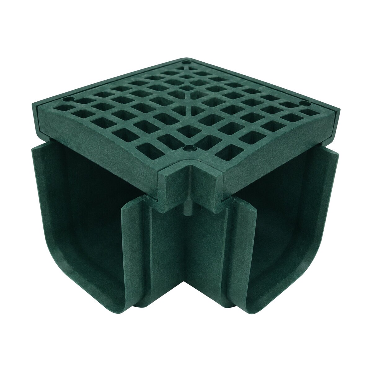 Polylok 5 in. Trench Drain 90 Deg Elbow (Green) | SiteOne US