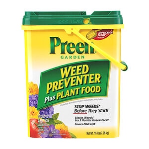 Preen Weed Preventer Pre-Emergent Granular Herbicide Plus Fertilizer 16 lb. Pail