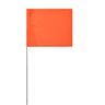 Plain Marking Flag Orange 4 in. x 5 in. w/ 21 in. Steel Staff