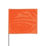 Plain Marking Flag Orange Glo 4 in. x 5 in. with 21 in. Steel Staff (100/Bundle)