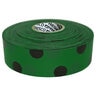 Flagging Tape 1-3/16 x 300 FT Polka Dot Green/Black Presco