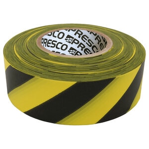 Stripe Stock Roll Flagging Yellow/Black 1-3/16 in. X 300 ft.