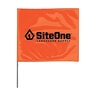 SiteOne Marking Flag Orange 4 in. x 5 in. w/ 21 in. Steel Staff (100/Bundle)