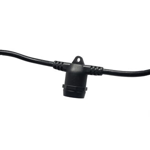Prime Patio 96 ft. E26 Black Socket Wire w/ 24 in. Spacing 48 No Drop Sockets 12 in. Lead