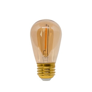 Prime Patio S14 LED Dimmable Bulb - Clear Glass Finish, 12V, 1W, 2000K-3000K Warm White, Classic Series
