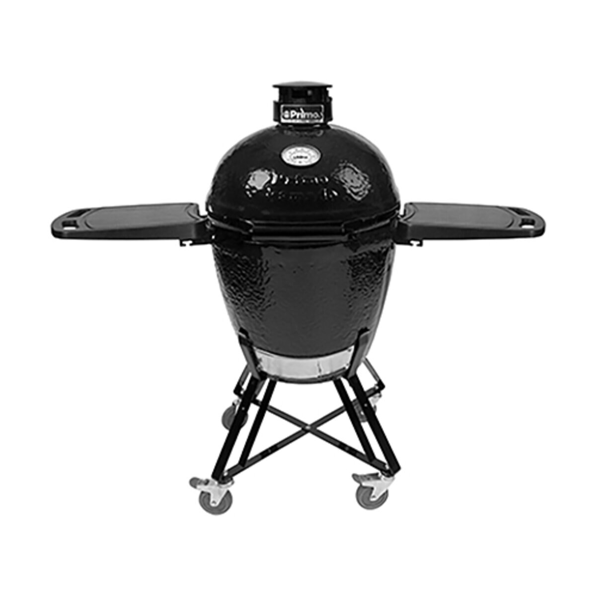 Primo Kamado All-in-One Grill Round w/ HD Stand, Side Shelves, Ash Tool ...