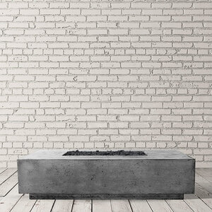 Prism Tavola 4 Fire Table NG Pewter 66 in. x 38 in. x 16 in.