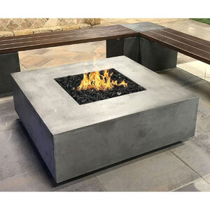 Prism Tavola 42 Fire Table NG Pewter 42 in. x 42 in. x 16 in.