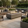 Prism Tavola 6 Fire Table NG Pewter 90 in. x 38 in. x 16 in.