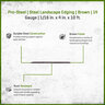 Pro-Steel Steel Landscape Edging Brown 14 Gauge 1/16 in. x 4 in. x 10 ft.
