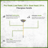 Pro-Trade Leaf Rake 19 in. Steel Head 54 in. Fiberglass Handle