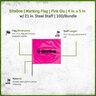 SiteOne Marking Flag Pink Glo 4 in. x 5 in. w/ 21 in. Steel Staff (100/Bundle)