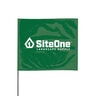 SiteOne Marking Flag Green 4 in. x 5 in. w/ 21 in. Steel Staff (100/Bundle)