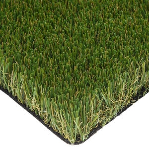 Pro-Trade Bermuda Light Synthetic Turf 53 oz. Face Weight/79 oz. Total Weight 1.5 in. Field Green/Olive Blades - Green/Brown Thatching
