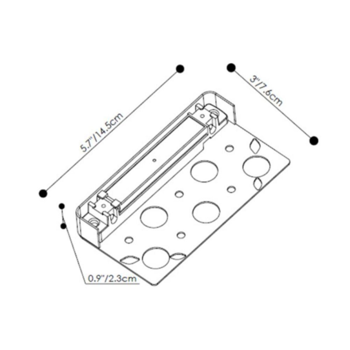 Pro-Trade LL2 5.7 in. Ledge Light Gray Finish w/ Removable LED Module 0 ...