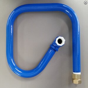 QVS Pipe Base Blue Heavy Duty Powder Coated 3/4 in. w/ Brass Swivel