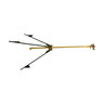 QVS Tri-Pod Sprinkler Stand Steel 2 ft. - 4 ft. w/ 1/2 in. Brass Head Adj F/P Circle Impact Sprinkler