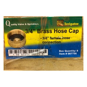 3/4 Brass Hose Cap 1 Cap Per Pack