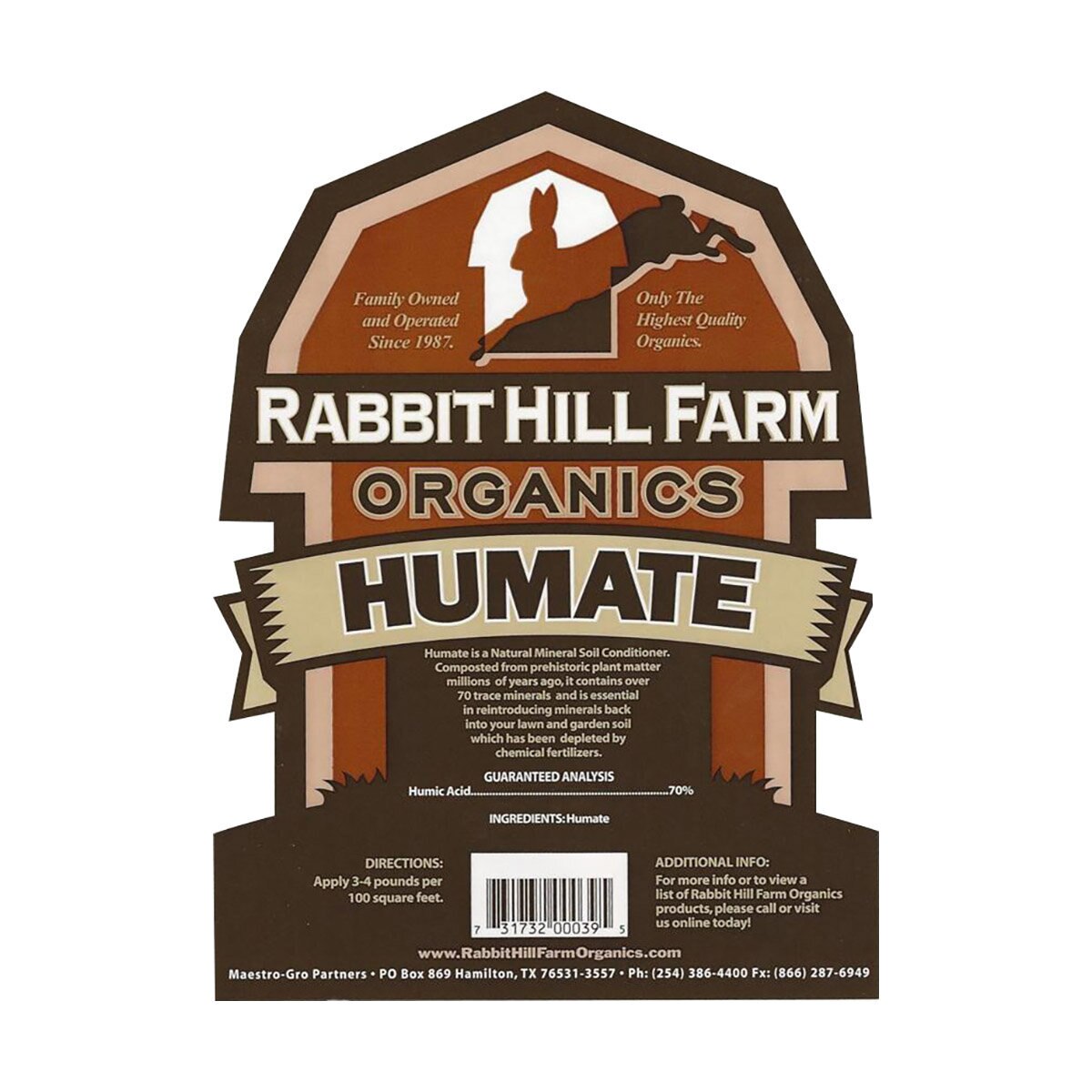 Rabbit Hill Farm Organics Humate 40 lb. Bag | SiteOne US