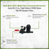 Rain Bird XCZ Wide Flow Commercial Control Zone Kit w/ 1 in. Ball Valve 1 in. PESB Valve and 1 in. 40 PSI Basket Filter