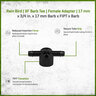 Rain Bird XF Barb Tee Female Adapter 17 mm x 3/4 in. x 17 mm Barb x FIPT x Barb