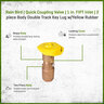 Rain Bird Quick Coupling Valve 1 in. FIPT Inlet 2 pc. Body Double Track Key Lug with Yellow Rubber Locking Cover