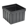 9 in. Square Basin Riser Black