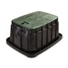 Rain Bird Valve Box Rectangle 27 in. x 40 in. x 18 in.H Black Box/Green Lid 2-Lock VB Specification Series