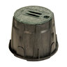 Rain Bird Valve Box Round 10 in. Black Body Green Lid w/ Bolt