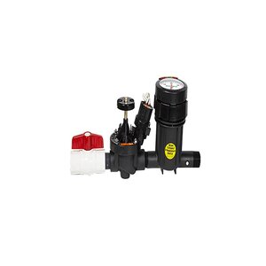 Rain Bird XCZ Wide Flow Commercial Control Zone Kit w/ 1 in. Ball Valve 1 in. PESB Valve & 1 in. 40 PSI Basket Filter and Flow Indication