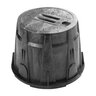 Rain Bird Valve Box Black Composite Round 8 in. x 9 in. w/ Lid