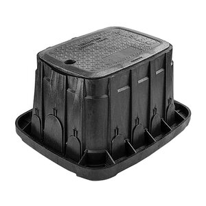 Rain Bird Golf Valve Box Jumbo Plastic Black Lid