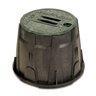 Rain Bird Valve Box Round 10 in. Black Body Green Lid w/ Bolt