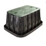 Rain Bird Valve Box Rectangle 22.5 in. L x 13.0 in. W x 15.0 in. H Black Box/Green Lid 2-Lock VB Specification Series
