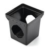 12 in. Square Basin 2 Outlets Black
