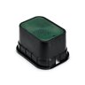 Valve Box Black Body Standard w/ Drop In Green Lid 12 in.