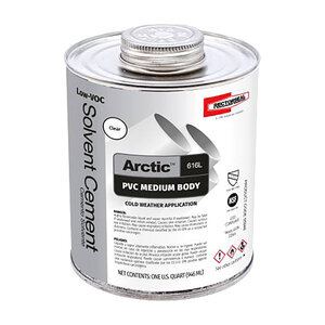 RectorSeal Arctic 616L Clear PVC Cement Low VOC Medium Body 1 qt.
